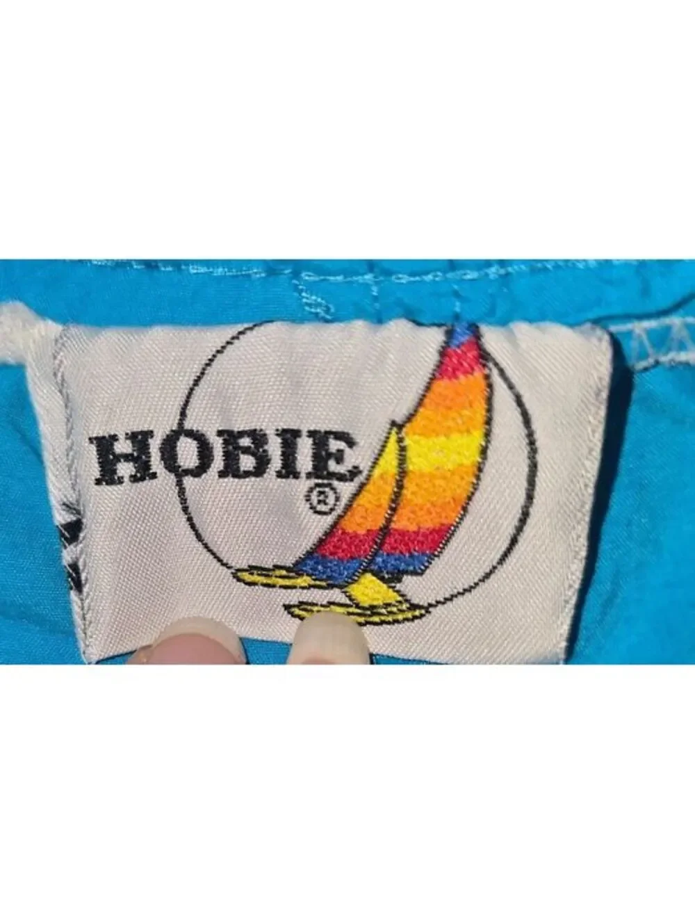 Hobie Blue Swim Shorts with Black Striped Design